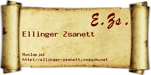 Ellinger Zsanett névjegykártya